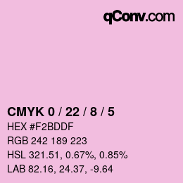 Color code: CMYK 0 / 22 / 8 / 5 | qconv.com