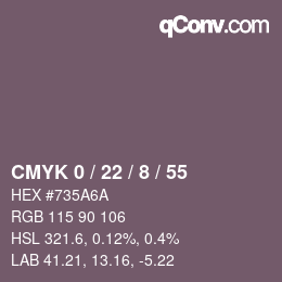 Color code: CMYK 0 / 22 / 8 / 55 | qconv.com