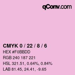 颜色代码: CMYK 0 / 22 / 8 / 6 | qconv.com