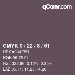 Color code: CMYK 0 / 22 / 8 / 61 | qconv.com