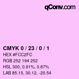 Color code: CMYK 0 / 23 / 0 / 1 | qconv.com