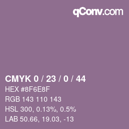 Color code: CMYK 0 / 23 / 0 / 44 | qconv.com