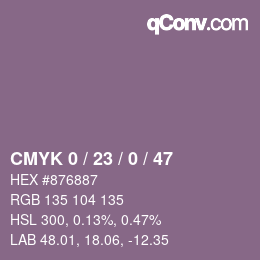 Color code: CMYK 0 / 23 / 0 / 47 | qconv.com