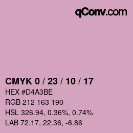 Color code: CMYK 0 / 23 / 10 / 17 | qconv.com
