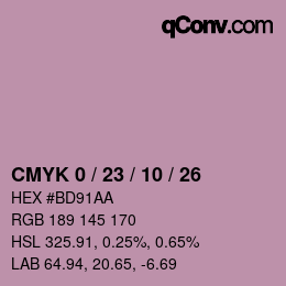 Color code: CMYK 0 / 23 / 10 / 26 | qconv.com