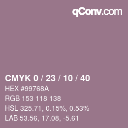Color code: CMYK 0 / 23 / 10 / 40 | qconv.com