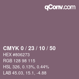 Color code: CMYK 0 / 23 / 10 / 50 | qconv.com