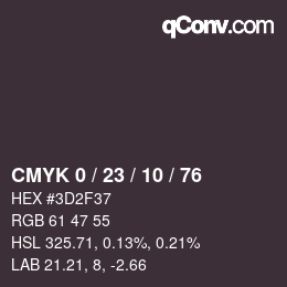カラーコード: CMYK 0 / 23 / 10 / 76 | qconv.com