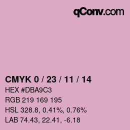 颜色代码: CMYK 0 / 23 / 11 / 14 | qconv.com