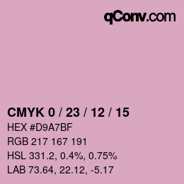 カラーコード: CMYK 0 / 23 / 12 / 15 | qconv.com