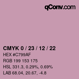 Color code: CMYK 0 / 23 / 12 / 22 | qconv.com