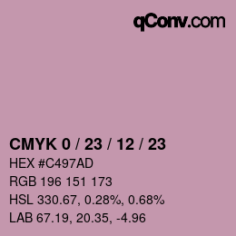 Color code: CMYK 0 / 23 / 12 / 23 | qconv.com