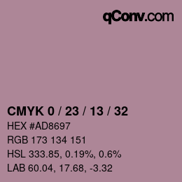 颜色代码: CMYK 0 / 23 / 13 / 32 | qconv.com