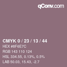 Color code: CMYK 0 / 23 / 13 / 44 | qconv.com