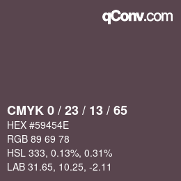 Color code: CMYK 0 / 23 / 13 / 65 | qconv.com