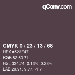 颜色代码: CMYK 0 / 23 / 13 / 68 | qconv.com