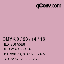 颜色代码: CMYK 0 / 23 / 14 / 16 | qconv.com