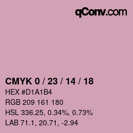 Color code: CMYK 0 / 23 / 14 / 18 | qconv.com