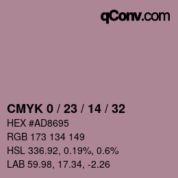 Color code: CMYK 0 / 23 / 14 / 32 | qconv.com