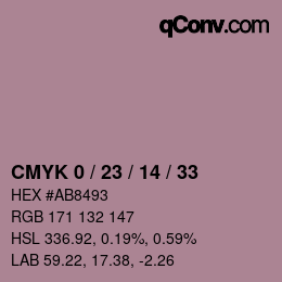 Color code: CMYK 0 / 23 / 14 / 33 | qconv.com