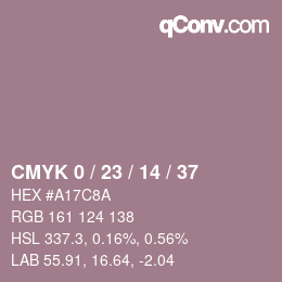 Color code: CMYK 0 / 23 / 14 / 37 | qconv.com