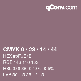 颜色代码: CMYK 0 / 23 / 14 / 44 | qconv.com
