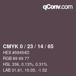 颜色代码: CMYK 0 / 23 / 14 / 65 | qconv.com