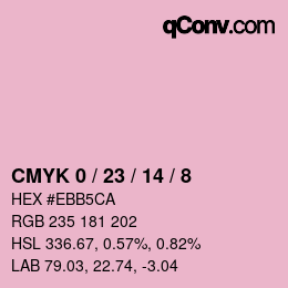 Color code: CMYK 0 / 23 / 14 / 8 | qconv.com