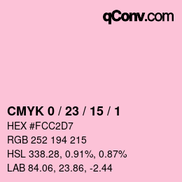 颜色代码: CMYK 0 / 23 / 15 / 1 | qconv.com