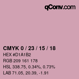 Color code: CMYK 0 / 23 / 15 / 18 | qconv.com