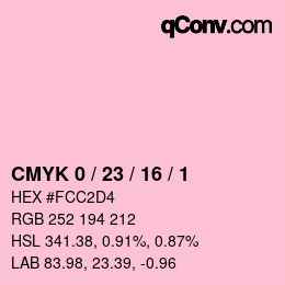 Color code: CMYK 0 / 23 / 16 / 1 | qconv.com