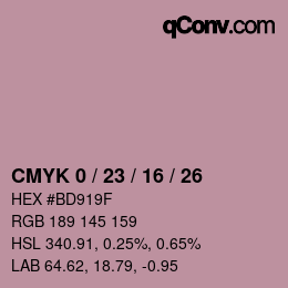 Color code: CMYK 0 / 23 / 16 / 26 | qconv.com