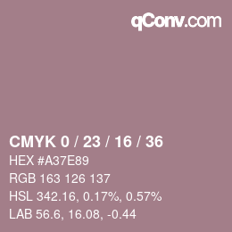 Código de color: CMYK 0 / 23 / 16 / 36 | qconv.com