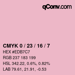 Color code: CMYK 0 / 23 / 16 / 7 | qconv.com