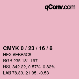 Color code: CMYK 0 / 23 / 16 / 8 | qconv.com