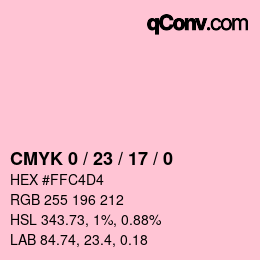 Color code: CMYK 0 / 23 / 17 / 0 | qconv.com