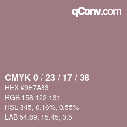 Color code: CMYK 0 / 23 / 17 / 38 | qconv.com