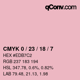 Color code: CMYK 0 / 23 / 18 / 7 | qconv.com