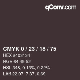 Color code: CMYK 0 / 23 / 18 / 75 | qconv.com
