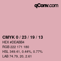 Color code: CMYK 0 / 23 / 19 / 13 | qconv.com