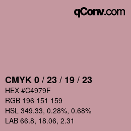Color code: CMYK 0 / 23 / 19 / 23 | qconv.com