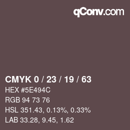 颜色代码: CMYK 0 / 23 / 19 / 63 | qconv.com