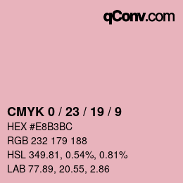 Color code: CMYK 0 / 23 / 19 / 9 | qconv.com