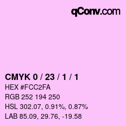 Color code: CMYK 0 / 23 / 1 / 1 | qconv.com