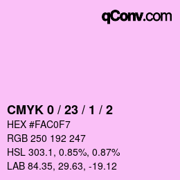 Farbcode: CMYK 0 / 23 / 1 / 2 | qconv.com