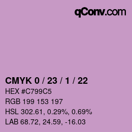 カラーコード: CMYK 0 / 23 / 1 / 22 | qconv.com