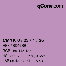 Color code: CMYK 0 / 23 / 1 / 26 | qconv.com
