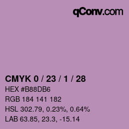 Color code: CMYK 0 / 23 / 1 / 28 | qconv.com