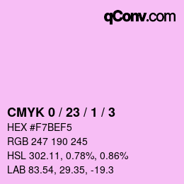 Color code: CMYK 0 / 23 / 1 / 3 | qconv.com