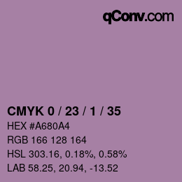 Color code: CMYK 0 / 23 / 1 / 35 | qconv.com